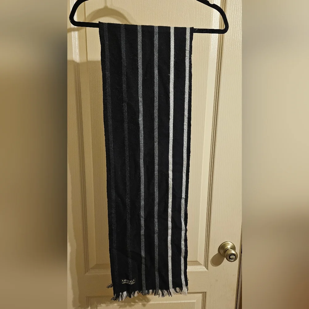 Amicale 100% Merino Wool Double Sided Design Scarf